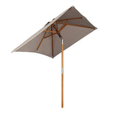 Sekey 200 x 150 cm wooden parasol rectangular, sun protection UV50+